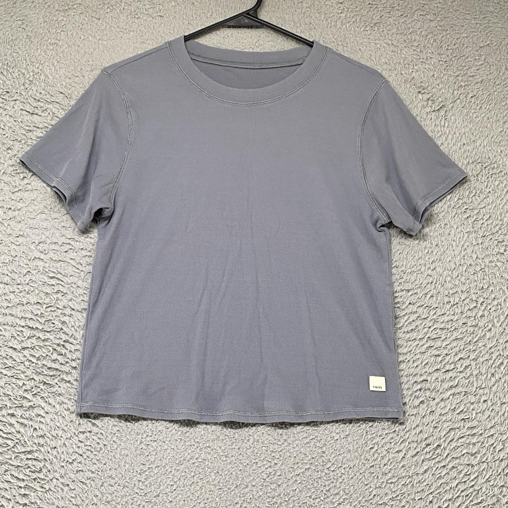 Vuori Pose Fitted Tee Womens XL Ribbed Jersey Athleisure Basic T-Shirt